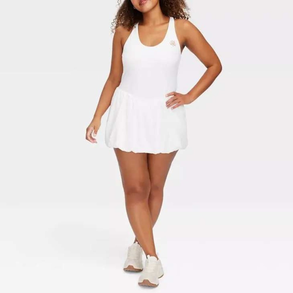 Roller Rabbit Active Dress Womens 1X White Club RR Tennis Pickleball NWT